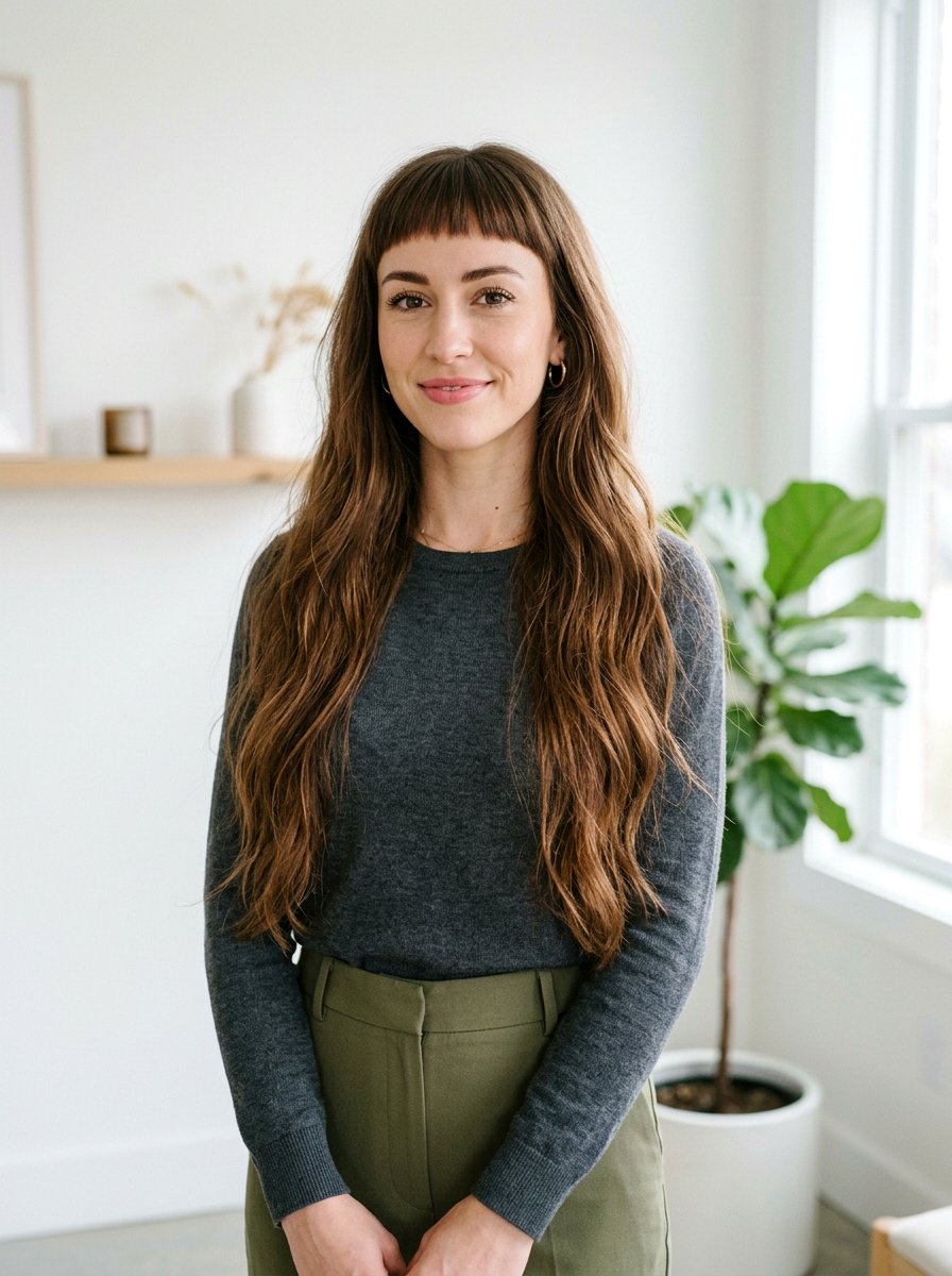 Long Hair With Micro Bangs - 20 cute long haircut ideas with bangs - 20 cute long haircut ideas with bangs