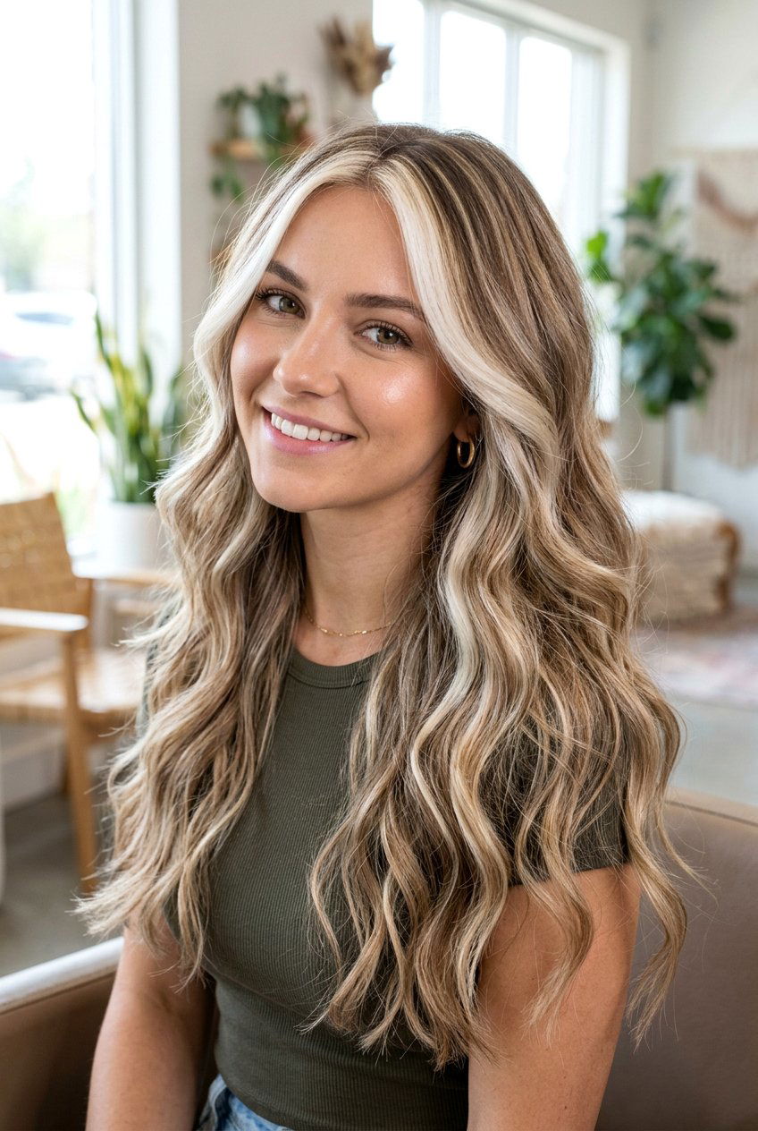 Long Hair With Money Piece - 20 long hairstyles for thick hair - 20 long hairstyles for thick hair