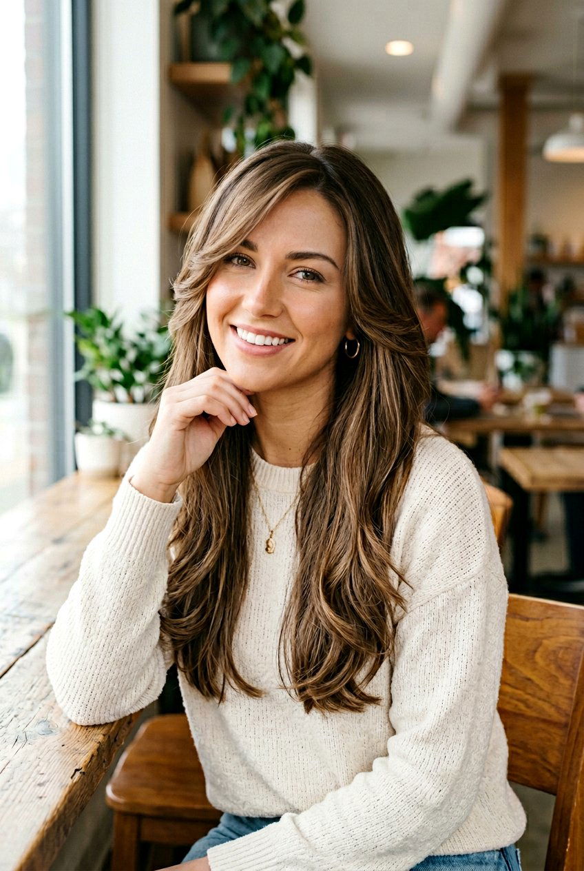 Long Hair With Side Part And Face Framing Layers - 20 long haircut with side part - 20 long haircut with side part