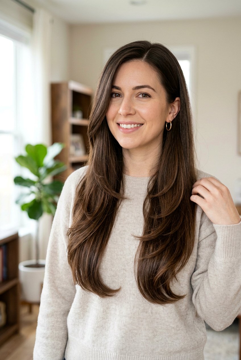 Long Hair With Side Part And U Shape Cut - 20 long haircut with side part - 20 long haircut with side part