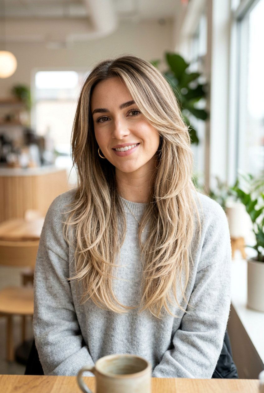 Long Hair With Side Part And Wispy Layers - 20 long haircut with side part - 20 long haircut with side part