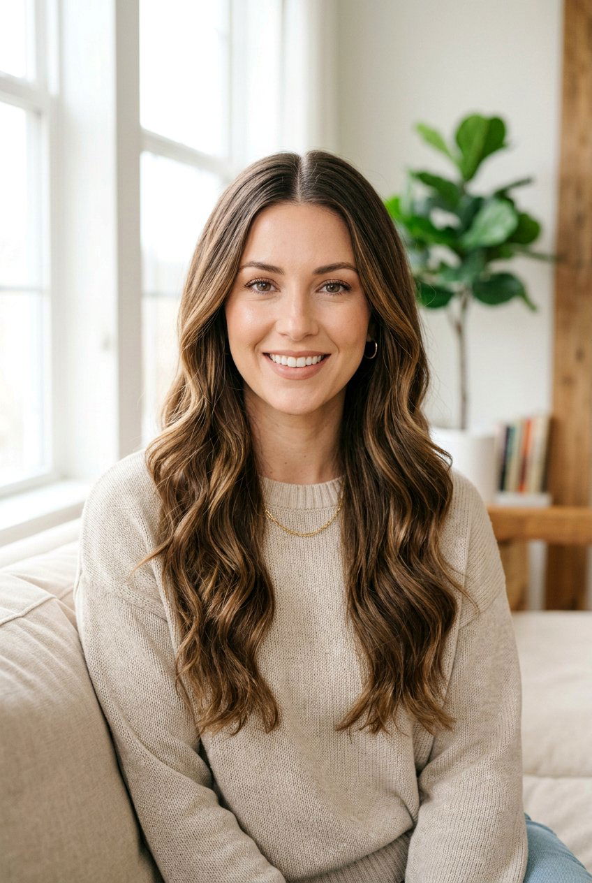 Long Hair With Soft Waves Center Part - 20 long haircut with center part - 20 long haircut with center part