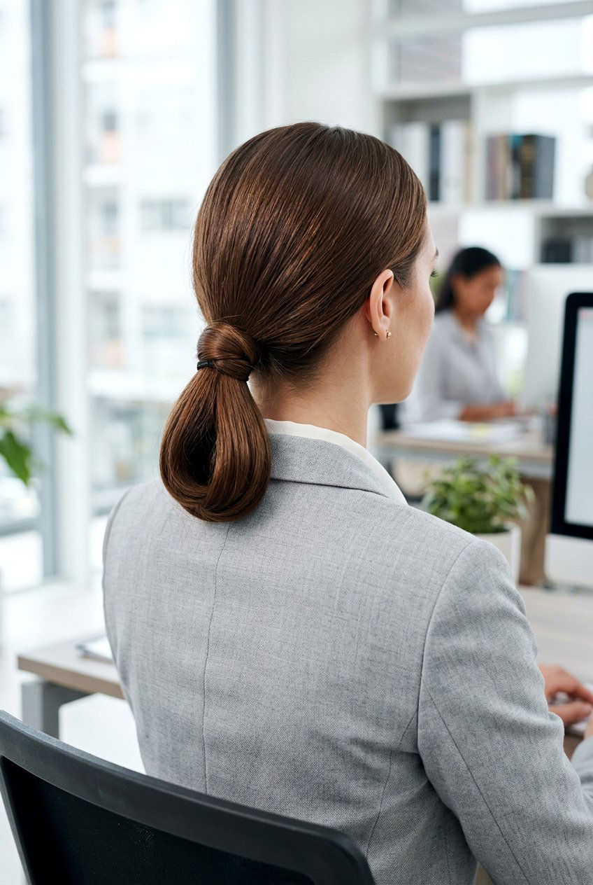 Long Hair With Tucked Ends - 20 best office hairstyle ideas - 20 best office hairstyle ideas