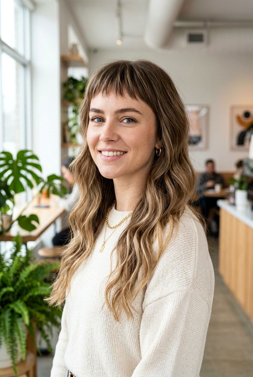 Long Hair With Wispy Baby Bangs - 20 long hair with wispy bangs - 20 long hair with wispy bangs