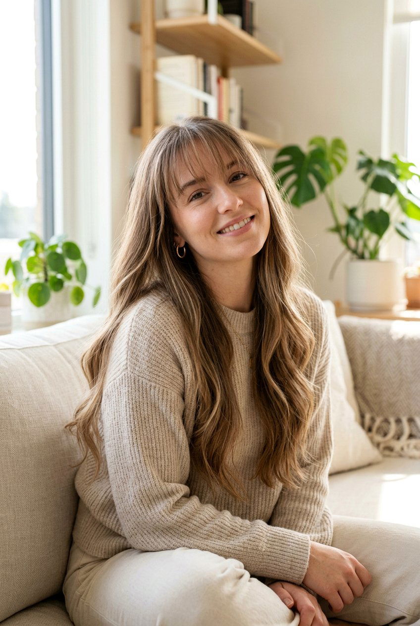 Long Hair With Wispy See Through Bangs - 20 long hair with wispy bangs - 20 long hair with wispy bangs