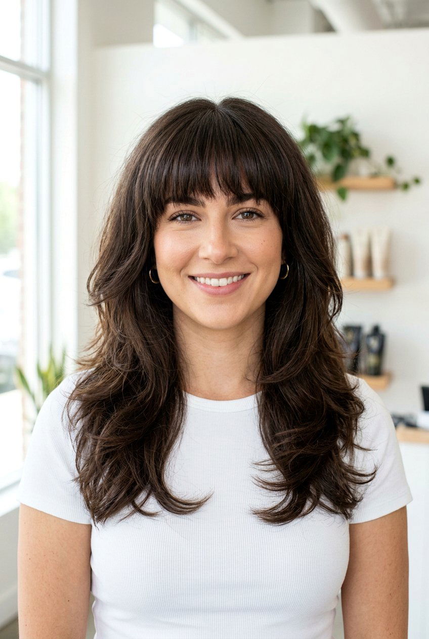 Long Haircut For Thick Coarse Hair With Layers And Bangs - 20 long haircut for thick coarse hair - 20 long haircut for thick coarse hair