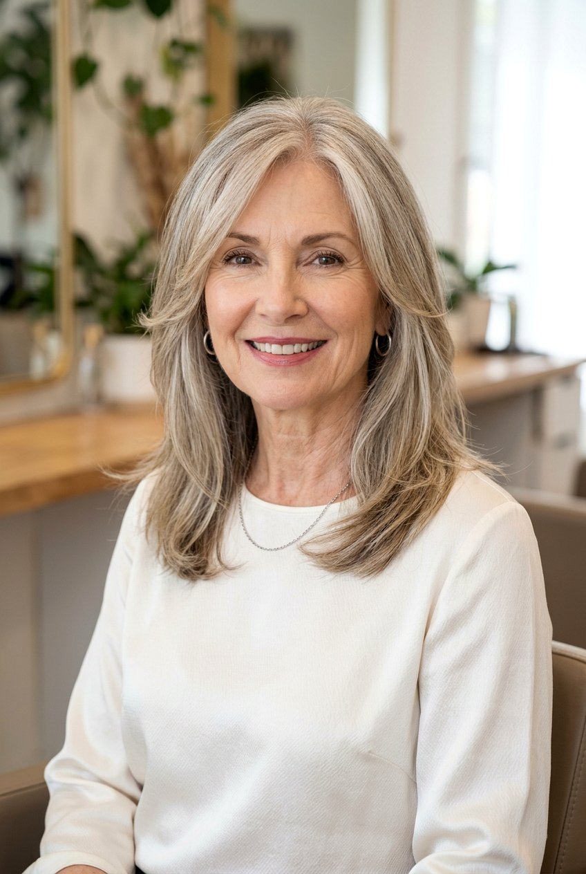 Long Haircut With Invisible Layers And Subtle Face Frame For Older Women - 20 long haircut with invisible layers - 20 long haircut with invisible layers