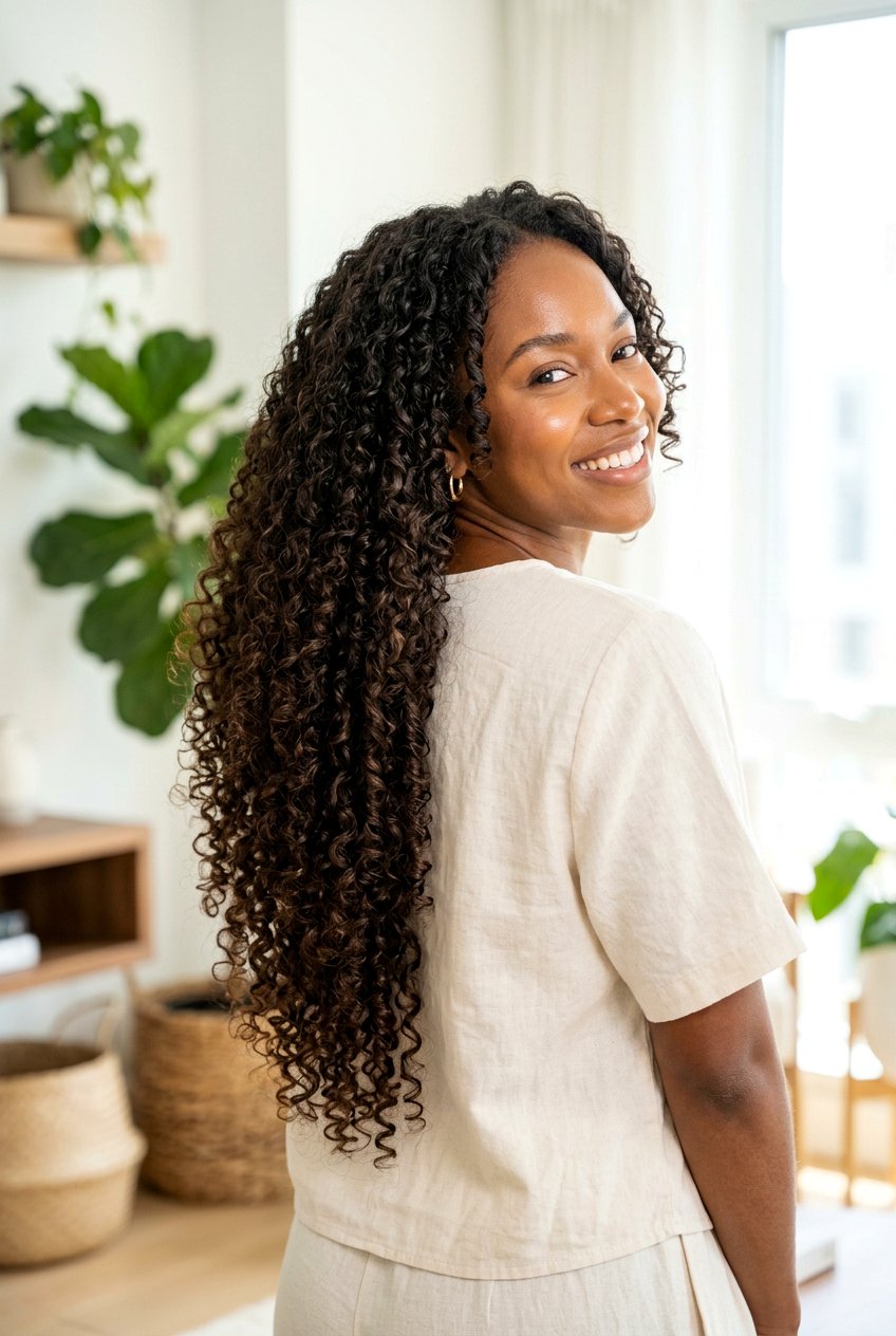 Long Layered Curls - 20 wash and go hairstyles - 20 wash and go hairstyles