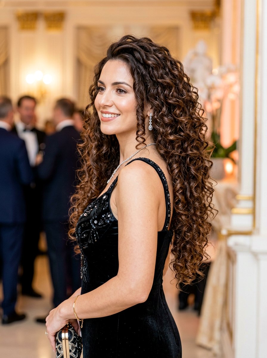 Long Layered Curly Haircut - 20 date night hairstyle for curly hair women - 20 date night hairstyle for curly hair women