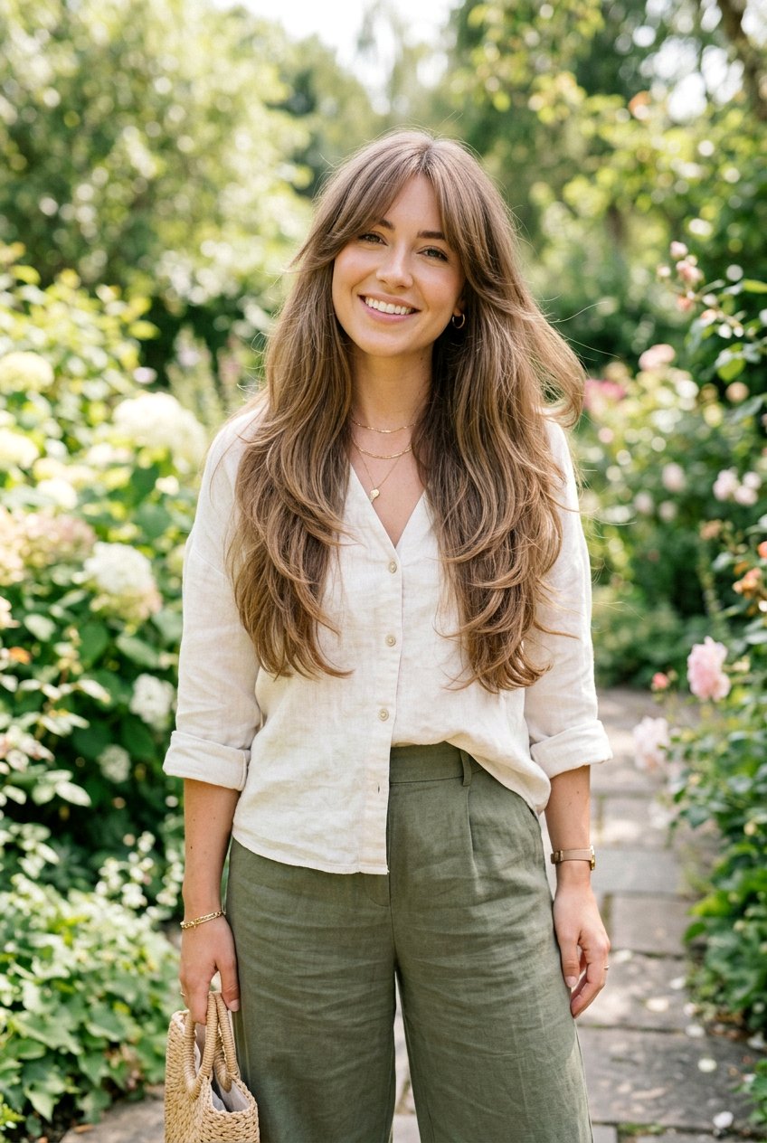 Long Layered Cut With Curtain Bangs - 20 trendy layered haircuts 2026 - 20 trendy layered haircuts 2026