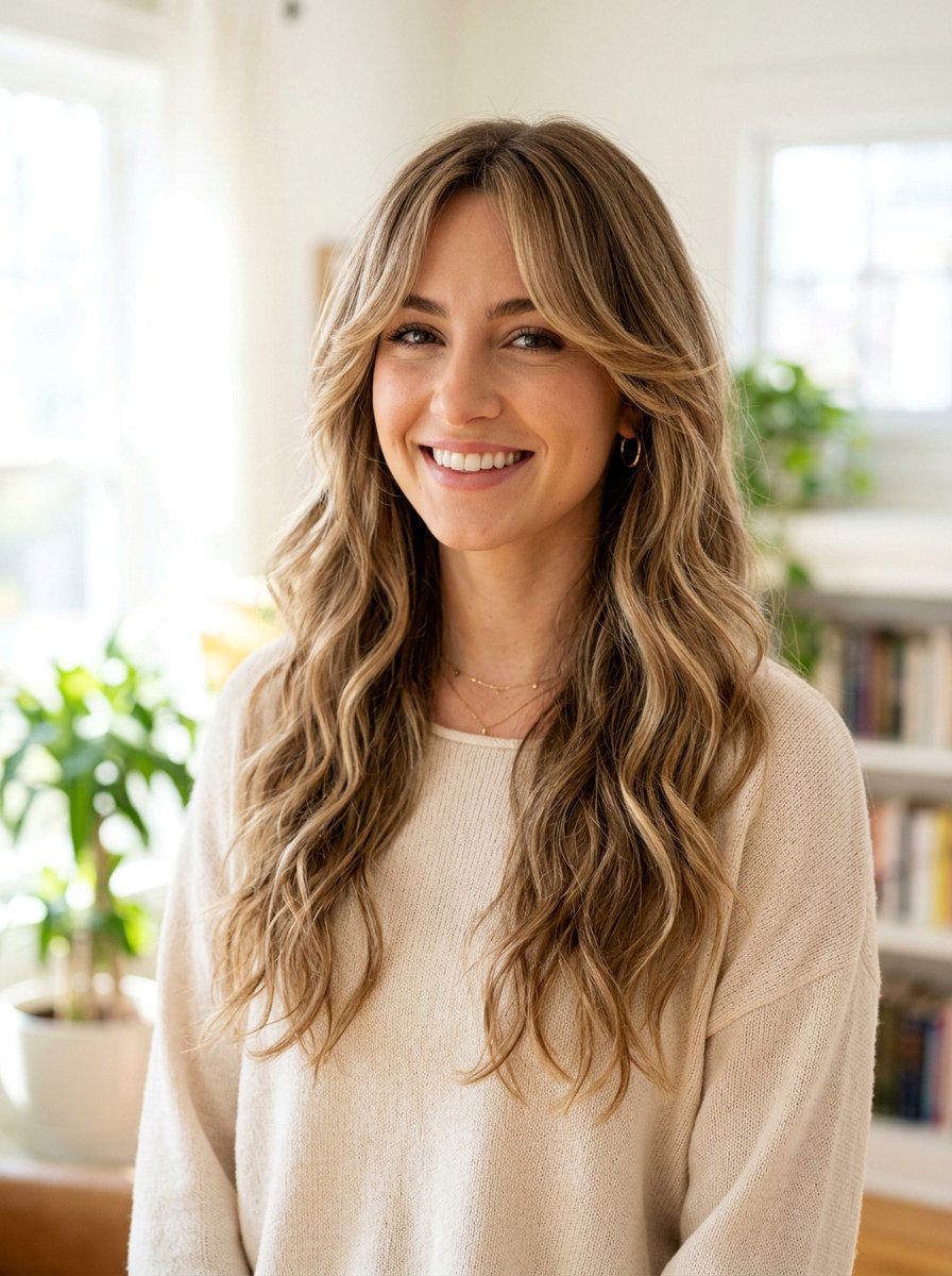 Long Layered Hair With Curtain Bangs - 20 spring curtain bangs ideas - 20 spring curtain bangs ideas