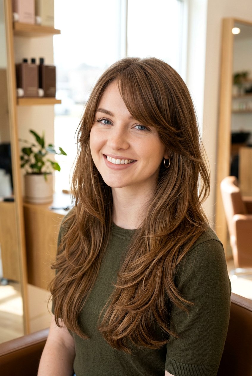 Long Layered Hair With Side Bangs - 20 side bangs for long hair - 20 side bangs for long hair