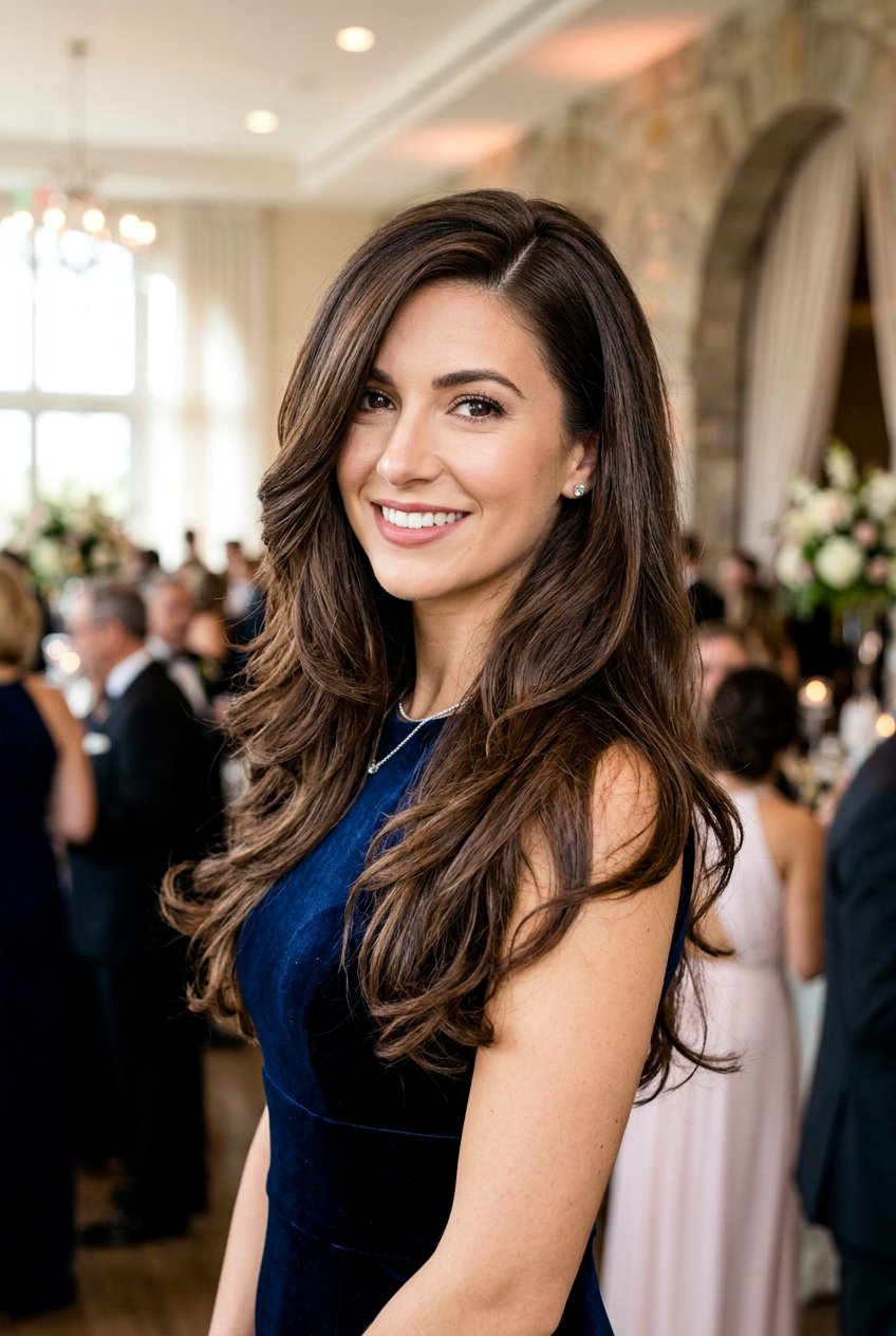 20 Slimming And Flattering Long Layers For Round Face Women