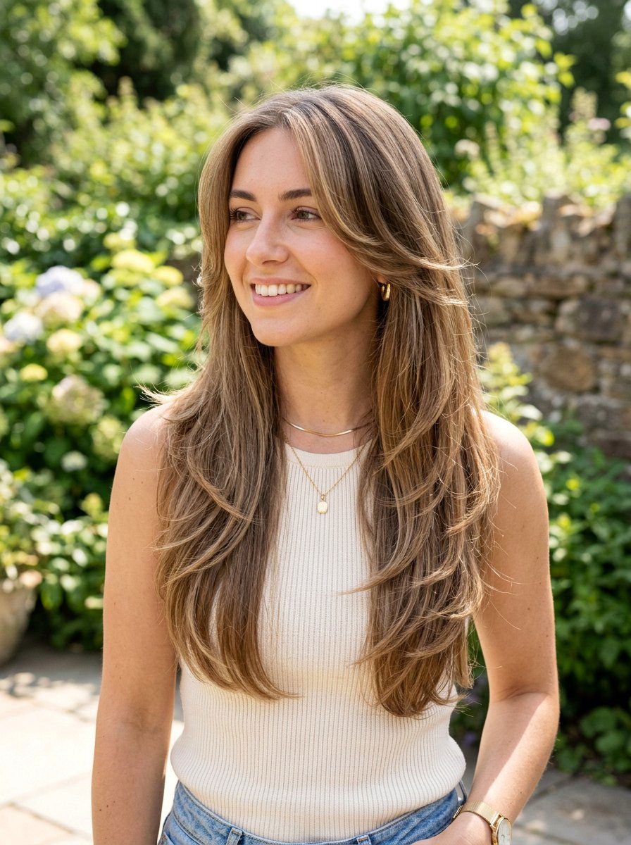 Long Layered Haircut - 20 haircut to fix blunt ends on thick hair - 20 haircut to fix blunt ends on thick hair