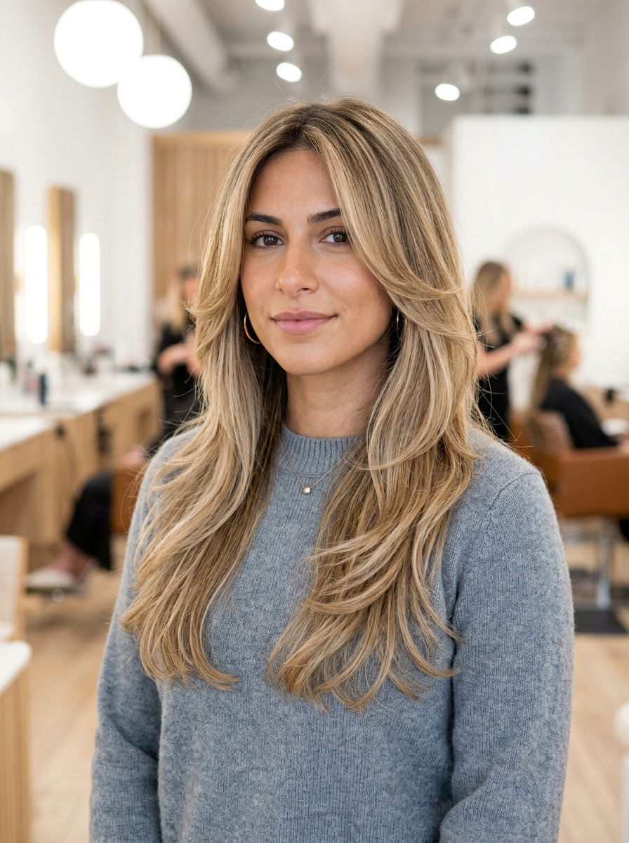 Long Layered Haircut - 20 polished haircut for professional women - 20 polished haircut for professional women