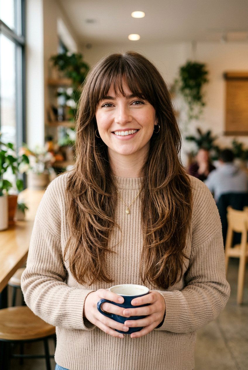 Long Layered Haircut With Bangs - 20 long haircut for thin fine hair - 20 long haircut for thin fine hair