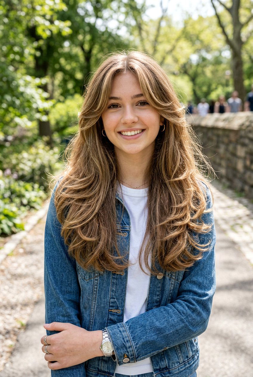 Long Layered Haircut With Curtain Bangs - 20 long haircut for teenage girls with curtain bangs - 20 long haircut for teenage girls with curtain bangs