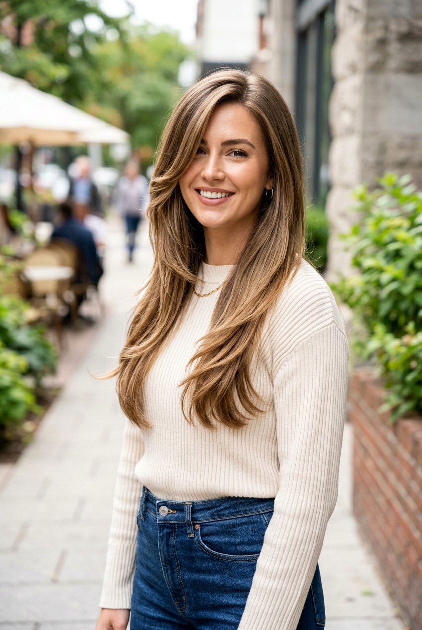 Long Layered Haircut With Deep Side Part - 20 long haircut with deep side part - 20 long haircut with deep side part