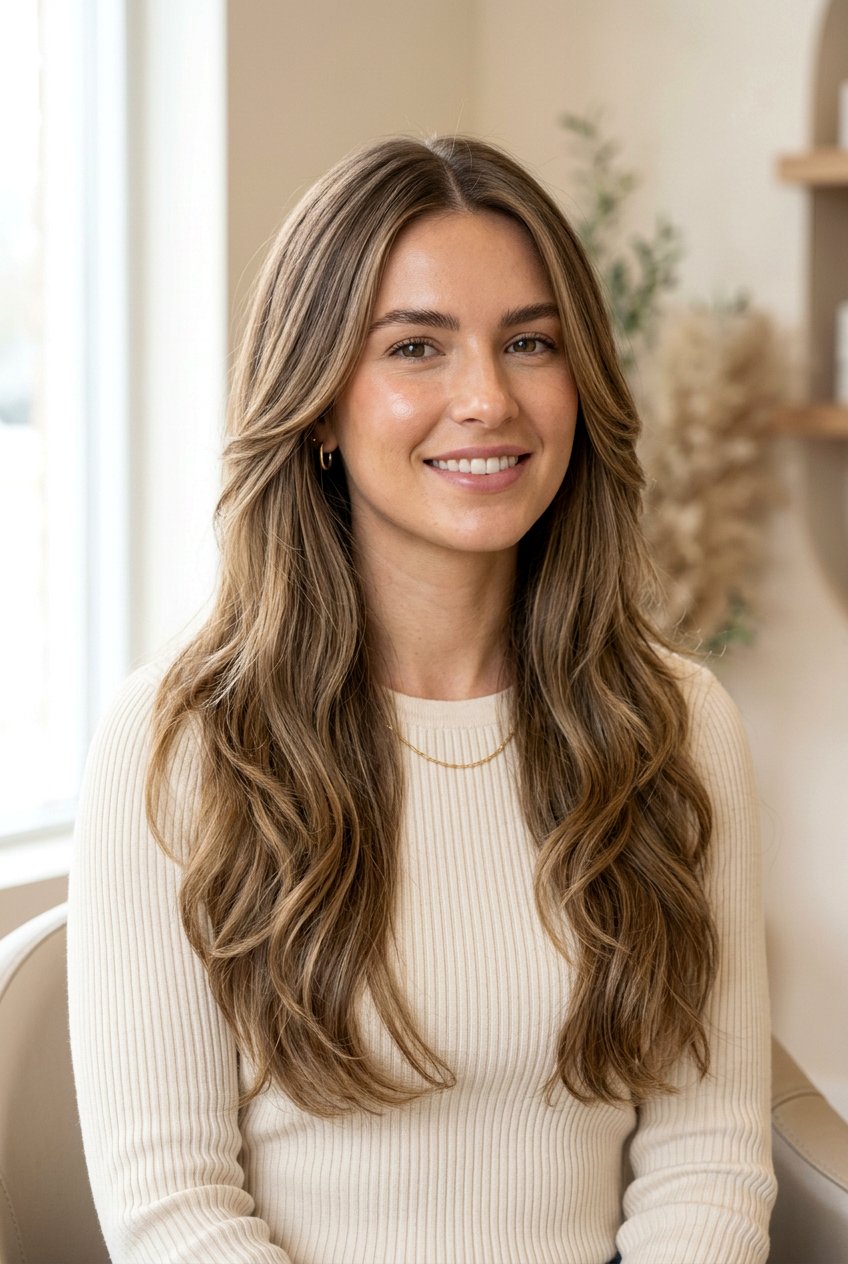 Long Layered Haircut With Middle Part - 20 cute long haircuts for women - 20 cute long haircuts for women