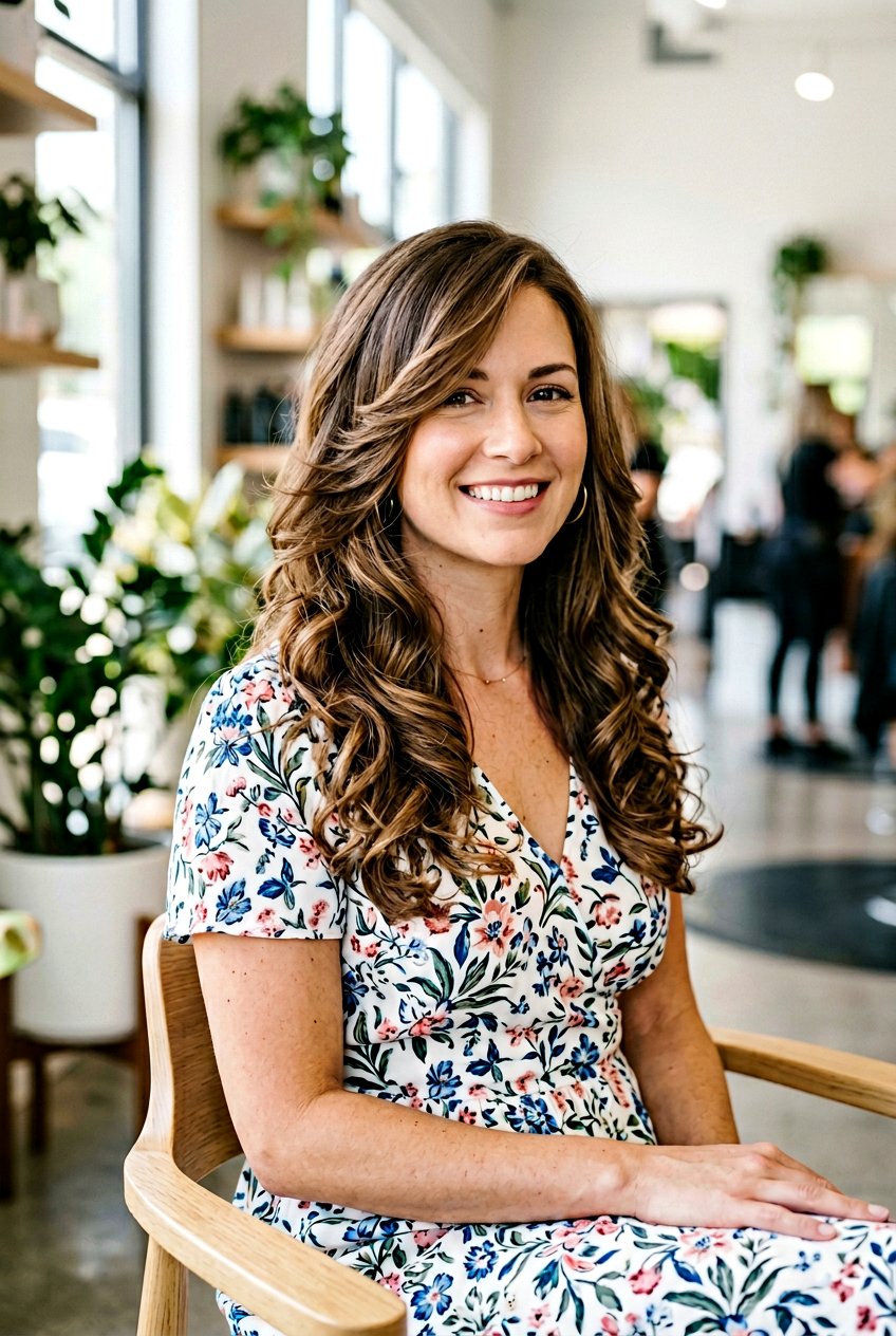 Long Layered Haircut With Soft Curls For Square Face - 20 long layers for square face women - 20 long layers for square face women