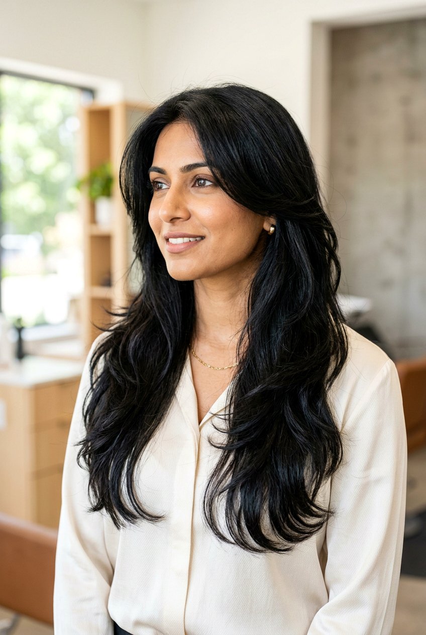 Long Layered Haircut for Thick Hair - 20 glamorous long haircut with layers - 20 glamorous long haircut with layers