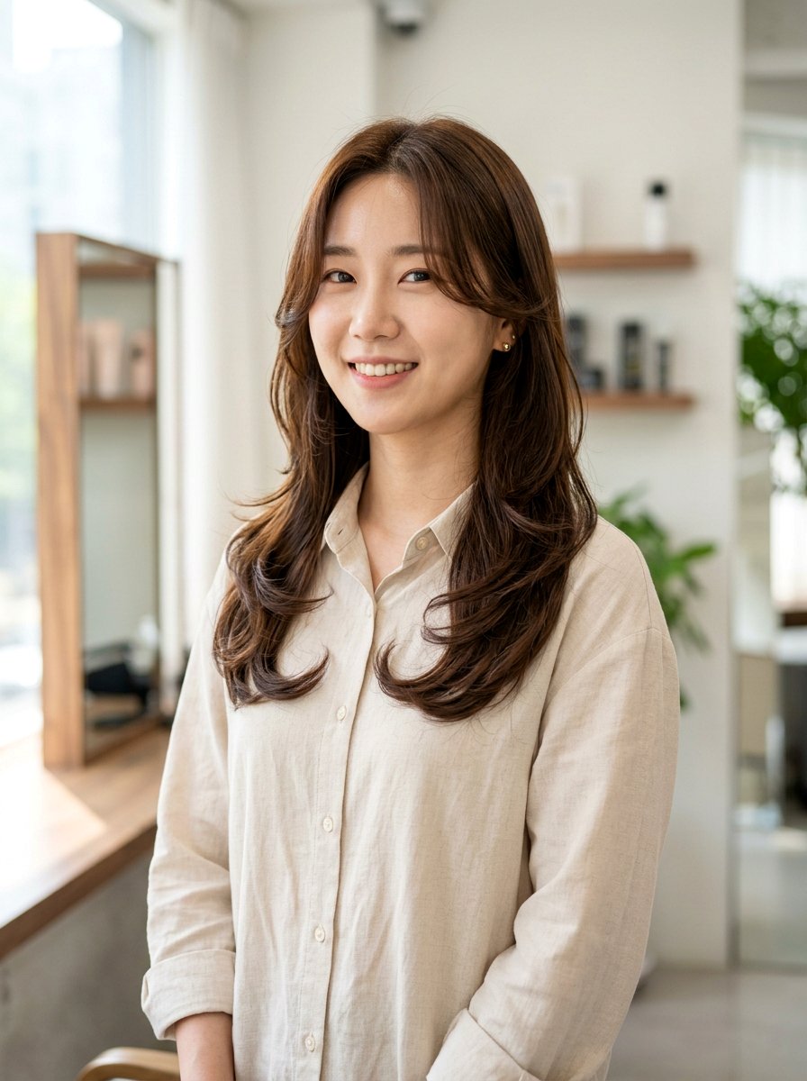 Long Layered Korean C Curl Perm - 20 korean c curl perm - 20 korean c curl perm