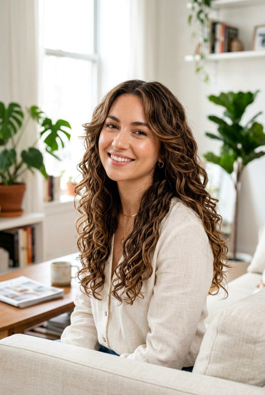 Long Layered Loose Spiral Perm - 20 loose spiral perm hairstyle - 20 loose spiral perm hairstyle