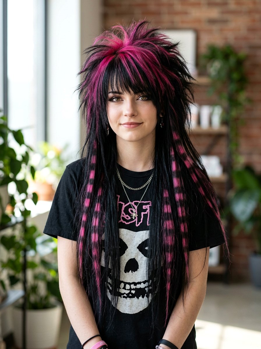 Long Layered Scene Hair - 20 scene haircut for teenage girls - 20 scene haircut for teenage girls