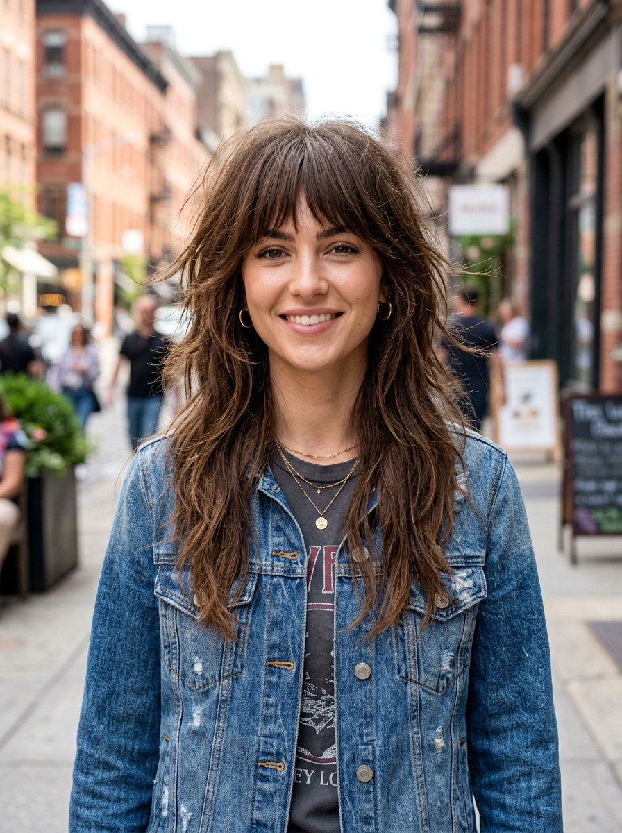 Long Layered Shag - 20 hairstyle to hide thinning temples - 20 hairstyle to hide thinning temples