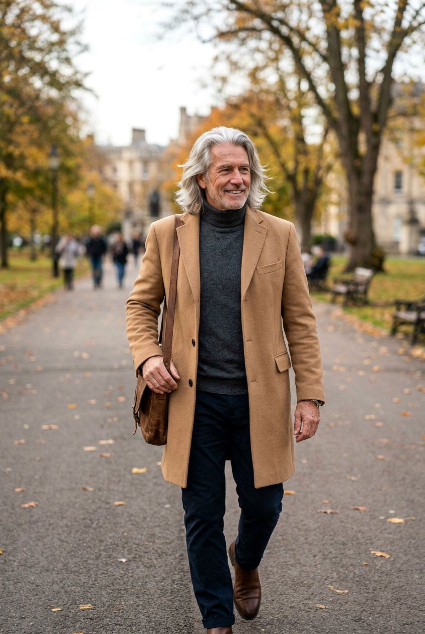 Long Layered Silver Flow - 20 bro flow for older men - 20 bro flow for older men