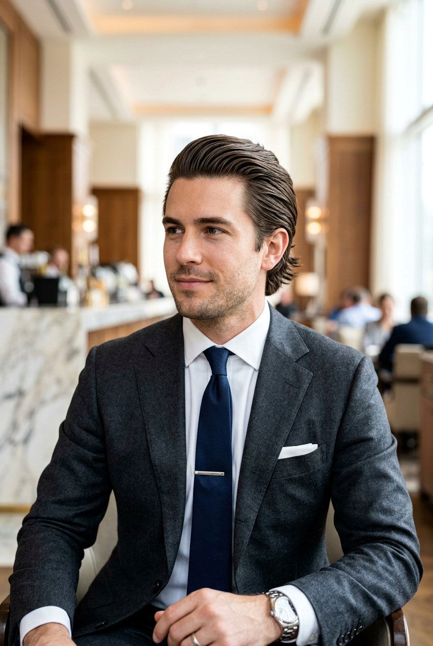 Long Layered Slick Back - 20 long layered haircut for men - 20 long layered haircut for men