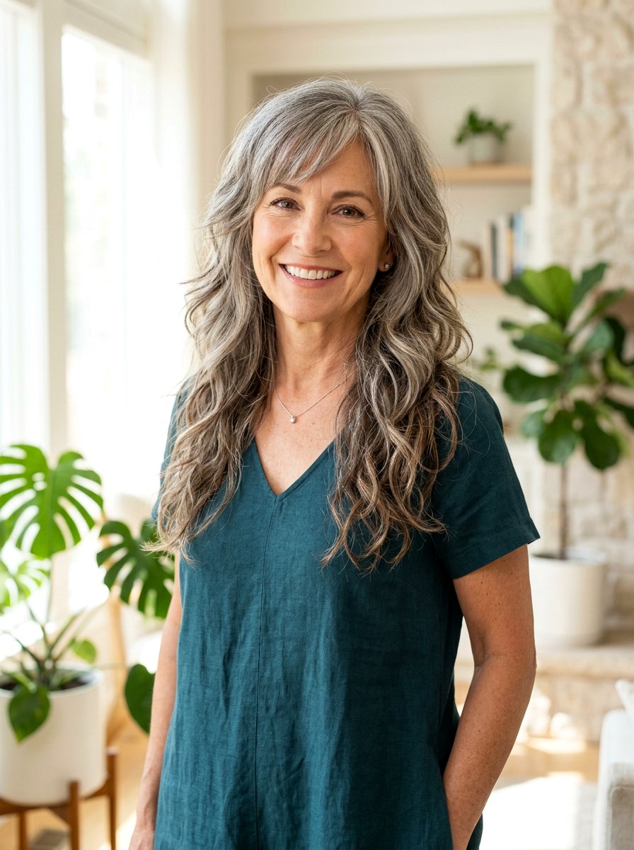 Long Layered Wavy Shag For Women Over 50 - 20 wavy shag for women over 50 - 20 wavy shag for women over 50