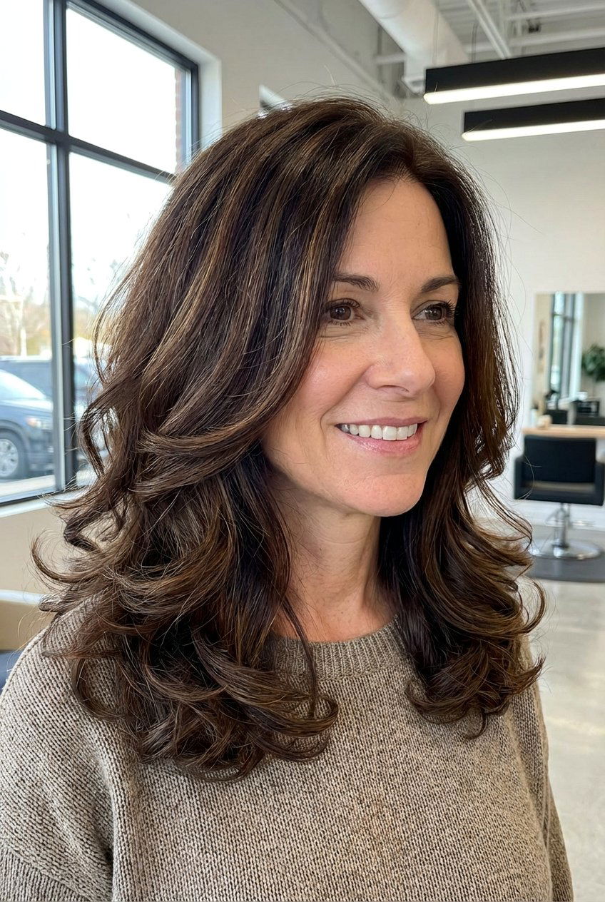 Long Layers - 20 best haircuts for women over 40 - 20 best haircuts for women over 40