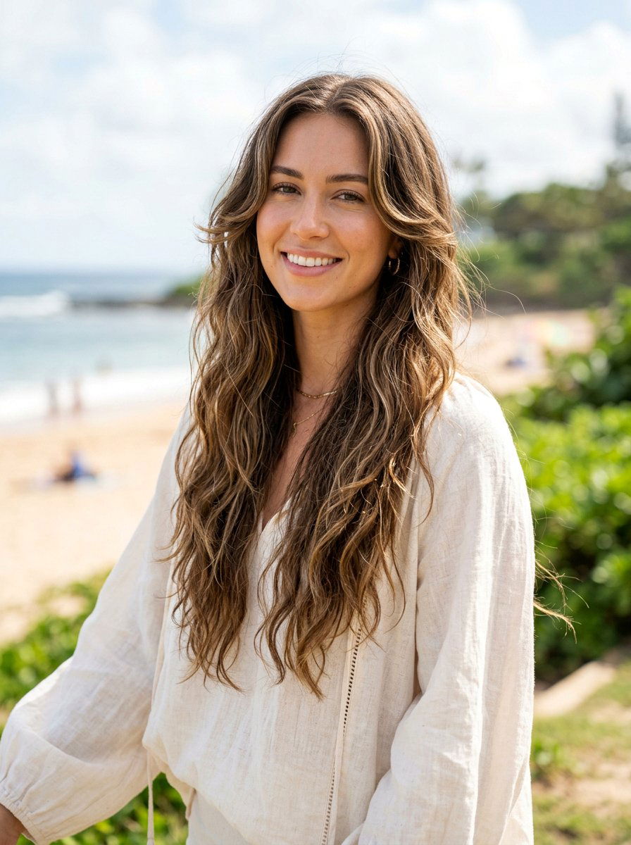 Long Layers - 20 flattering haircut for oblong face women - 20 flattering haircut for oblong face women