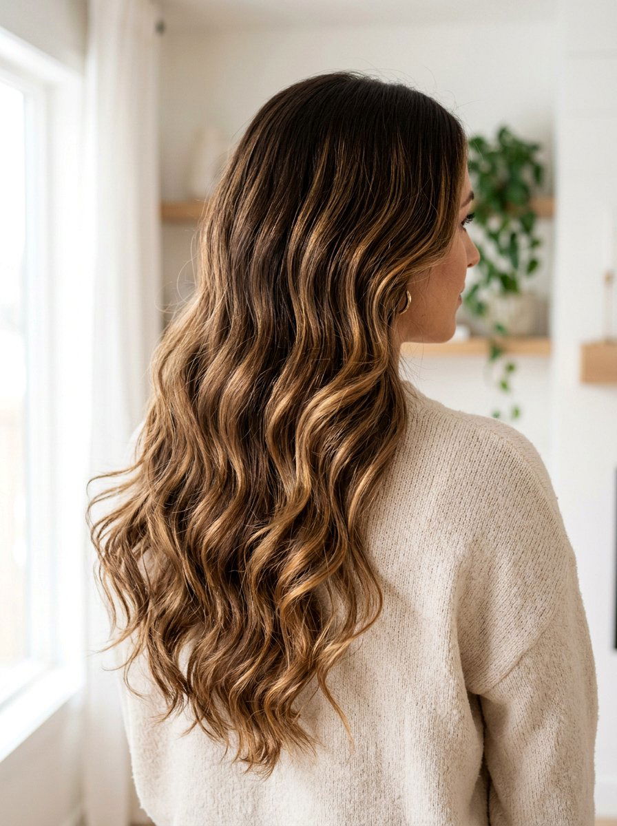 Long Layers Walnut Brunette Caramel Balayage - 20 walnut brunette with caramel balayage - 20 walnut brunette with caramel balayage