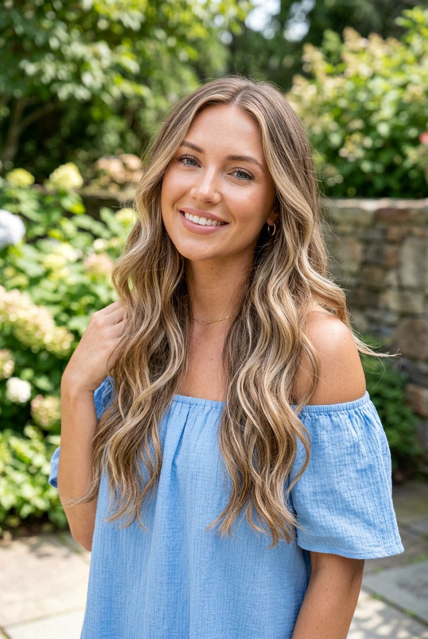 Long Layers With Blonde Highlights - 20 long layers for oval face women - 20 long layers for oval face women