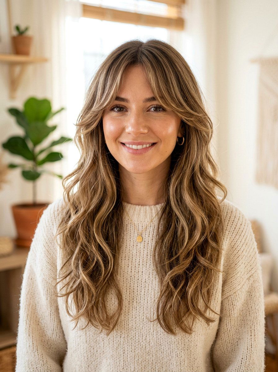 Long Layers With Curtain Bangs - 20 polished long layers haircut - 20 polished long layers haircut