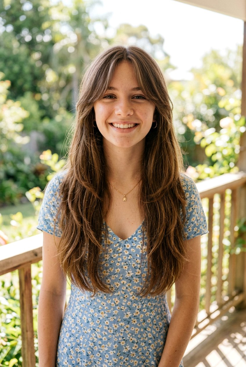 Long Layers With Curtain Bangs Teen - 20 long layers for teenage girls - 20 long layers for teenage girls