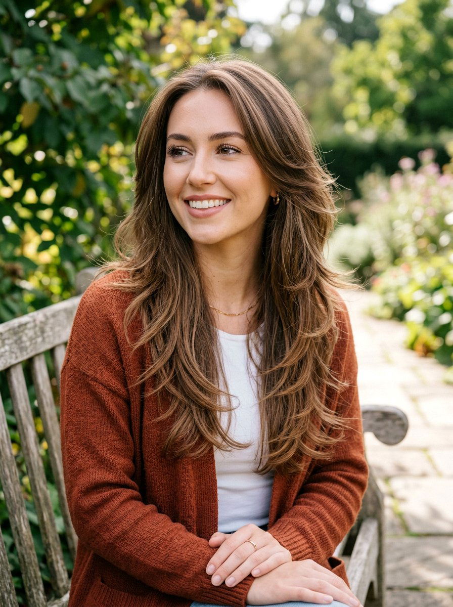 Long Layers With Feathered Ends - 20 polished long layers haircut - 20 polished long layers haircut