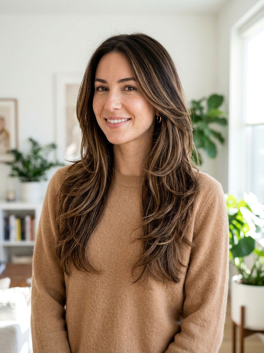 Long Layers With Subtle Highlights - 20 polished long layers haircut - 20 polished long layers haircut