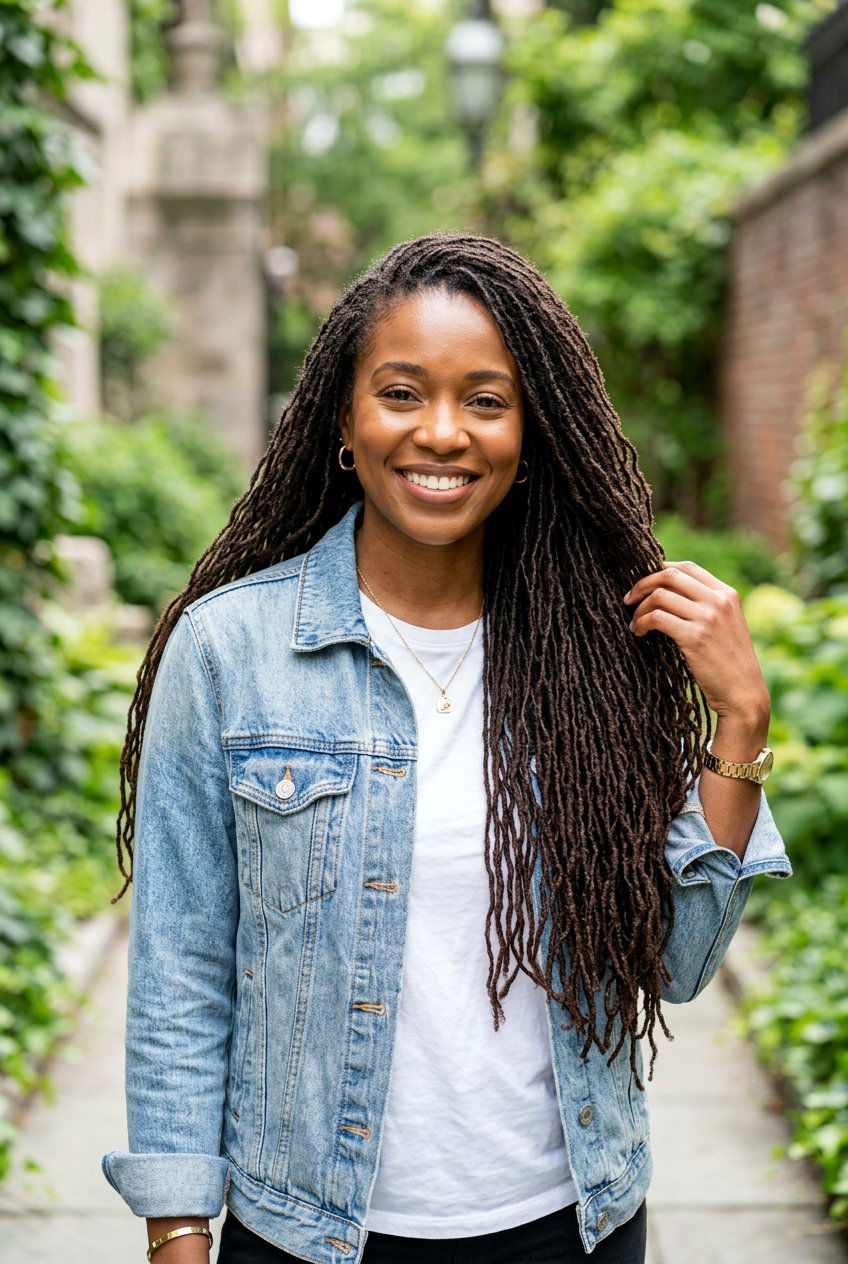 Long Micro Locs - 20 long loc styles for women - 20 long loc styles for women