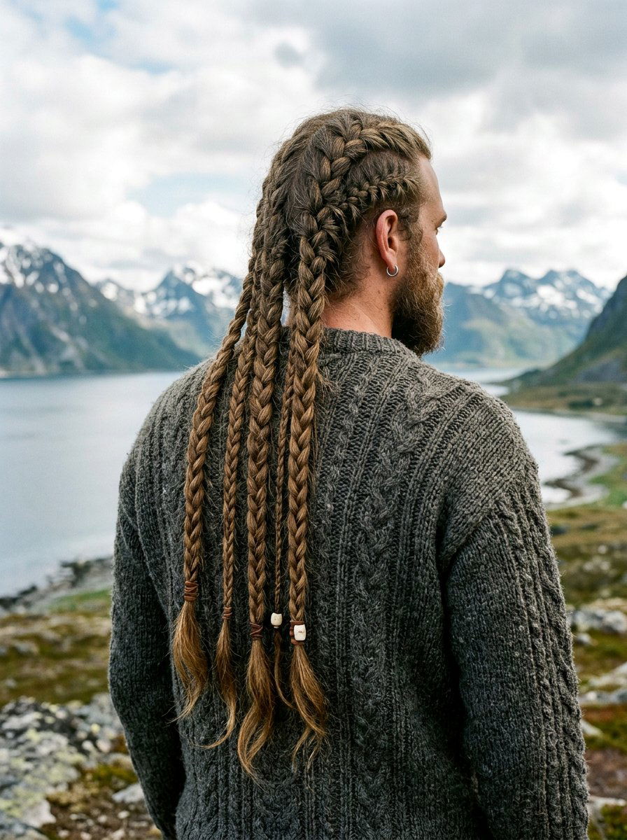 Long Nordic Braids Men - 20 viking braid hairstyles for men - 20 viking braid hairstyles for men
