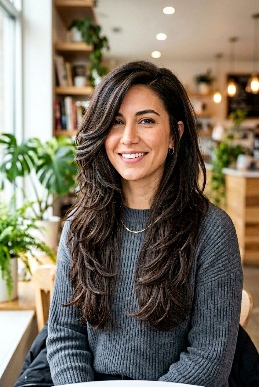 Long Octopus Haircut With Side Part - 20 octopus haircut for long hair - 20 octopus haircut for long hair