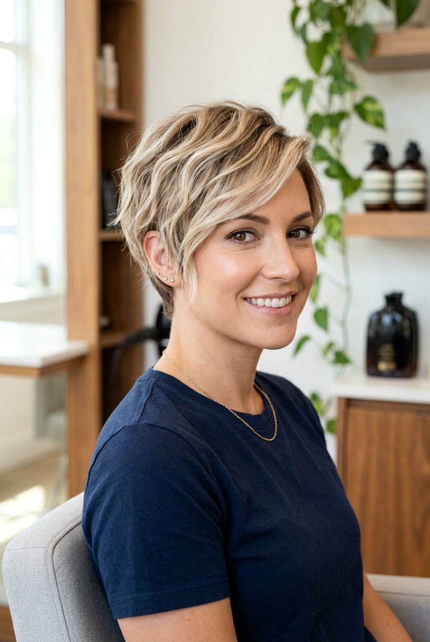 Long Pixie With Layers And Highlights - 20 long pixie with layers - 20 long pixie with layers