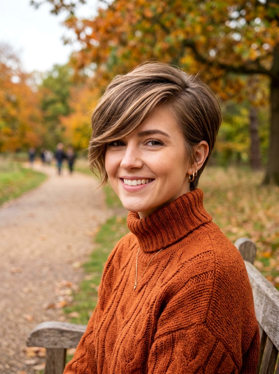 Long Pixie With Side Bangs - 20 polished pixie for fine hair women - 20 polished pixie for fine hair women