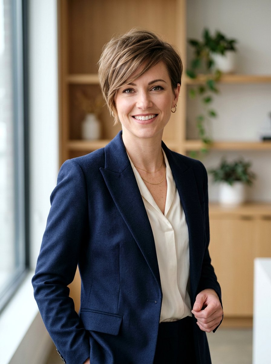 Long Pixie With Side Bangs - 20 hairstyle to soften cheekbones women - 20 hairstyle to soften cheekbones women