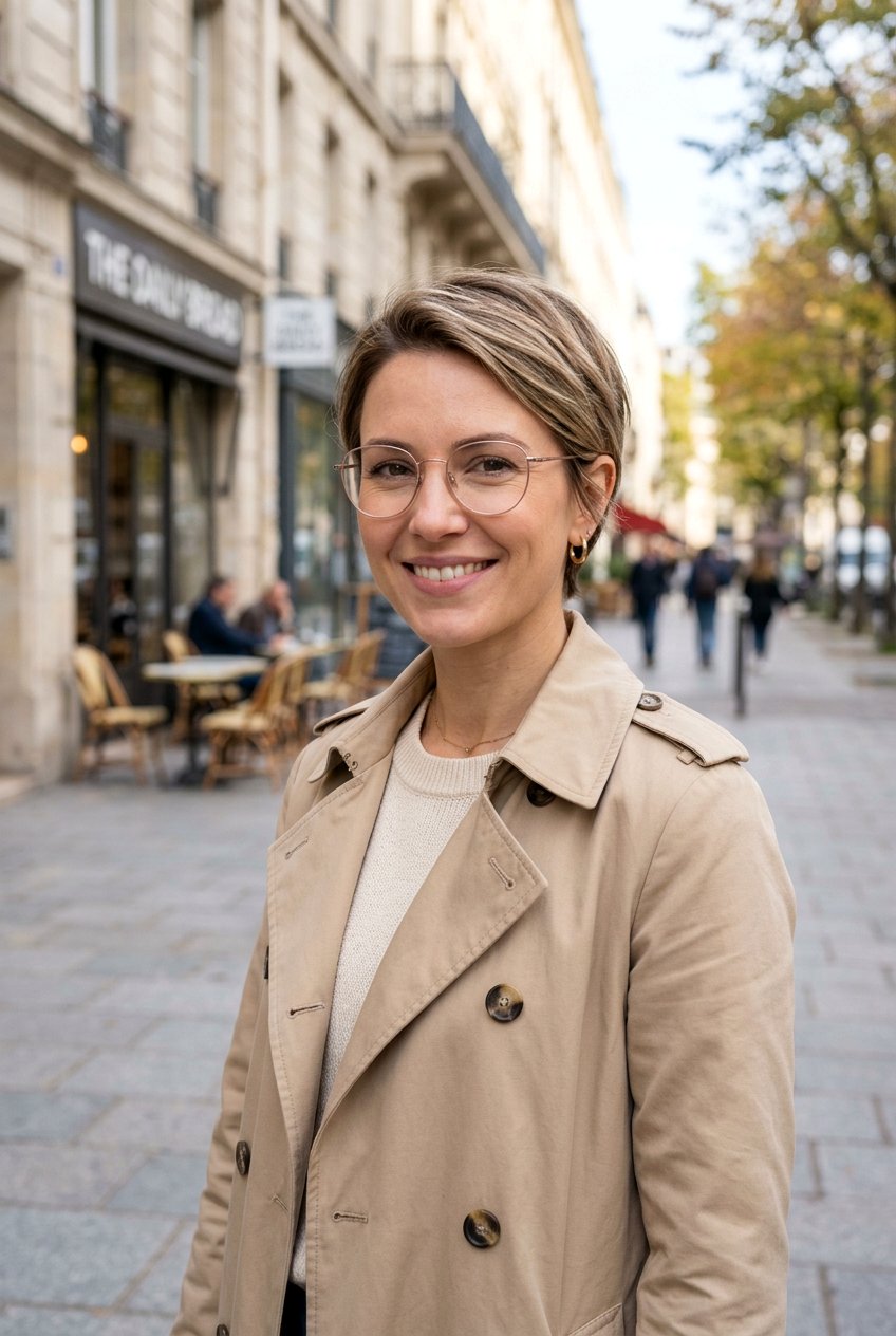 Long Pixie With Soft Layers - 20 elegant pixie for mature women with glasses - 20 elegant pixie for mature women with glasses