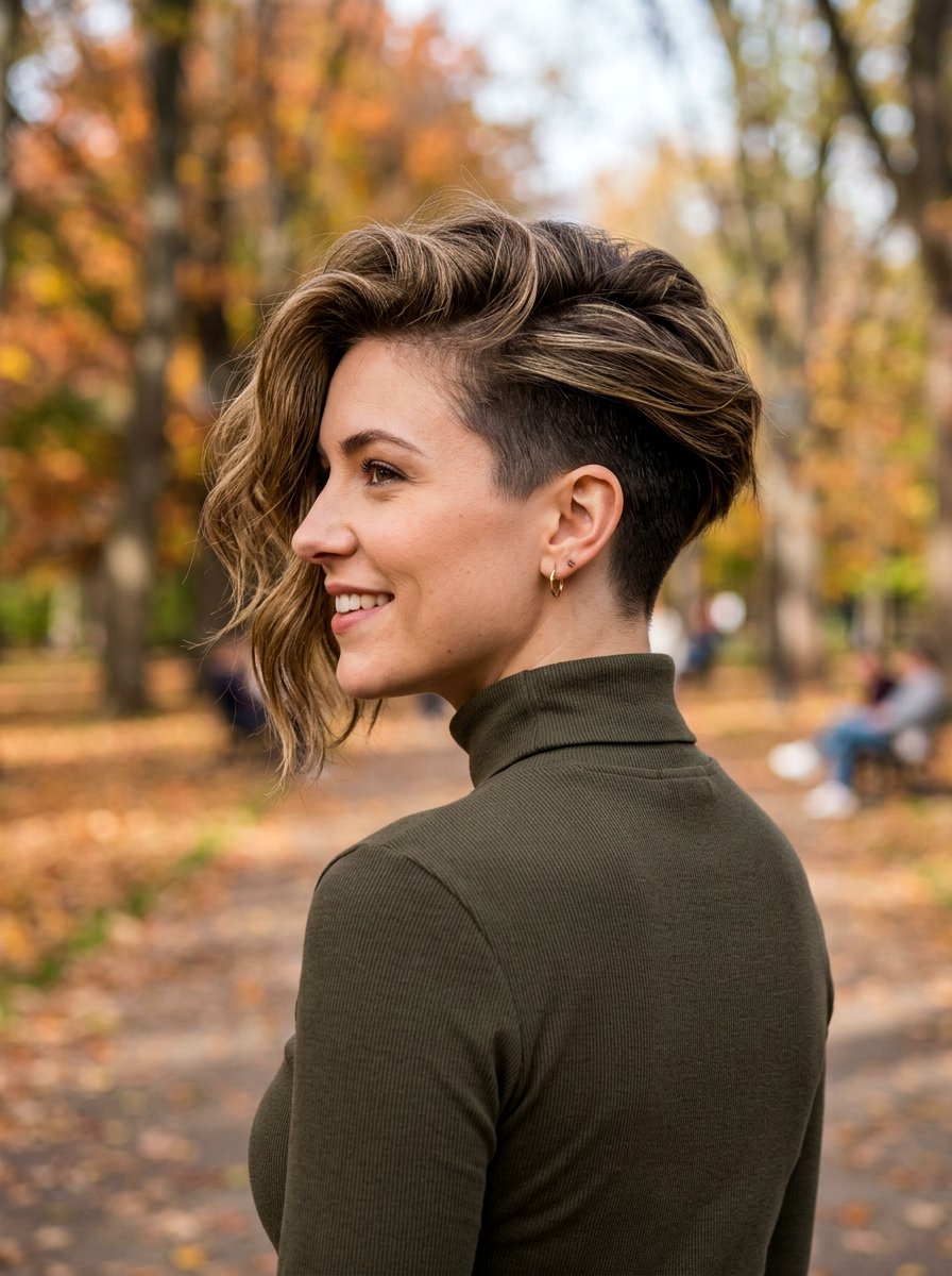 Long Pixie With Undercut - 20 haircut to fix awkward grow out stage - 20 haircut to fix awkward grow out stage