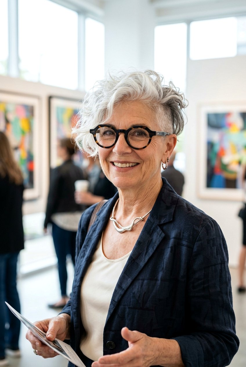 Long Pixie With Undercut - 20 hairstyles for women over 60 with glasses - 20 hairstyles for women over 60 with glasses