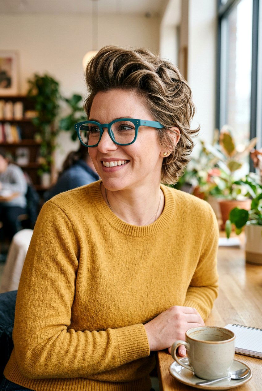 Long Pixie With Volume - 20 hairstyles for women with glasses over 50 - 20 hairstyles for women with glasses over 50